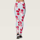 Rote und weiße Farbtierpfeife Leggings (Rückseite)