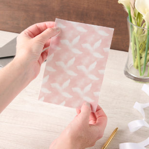 Rote und Weiße Federn Vellum-Overlay Pergament Einladungen
