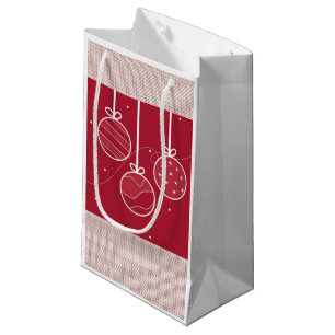 Rote und weiße Feiertagsdekorationen Kleine Geschenktüte
