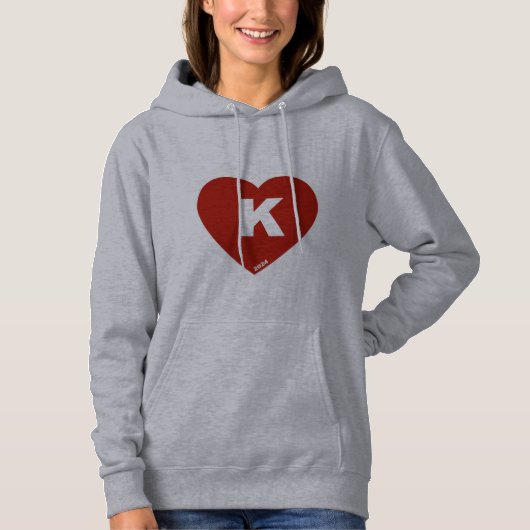 Rote und weiße Frauen-Krauthose Hoodie (Vorderseite)