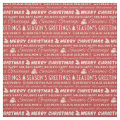 Rote und weiße frohe Weihnachts Retro Typografie Stoff (Muster)