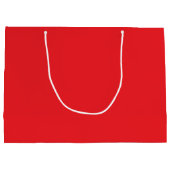 Rote und weiße frohe Weihnachtsbäume Unterschrift Große Geschenktüte (Rückseite)