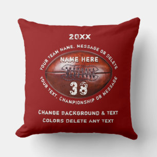 Rote und weiße Fußball-Geschenke oder Ihre Farbe, Kissen
