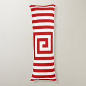 Rote und weiße Geometrien Solid Reverse Seitenschläferkissen (Vorderseite Vertikal)