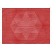 Rote und weiße geometrische Linien Tischdecke (Vorderseite (Horizontal))