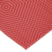 Rote und weiße geometrische Linien Tischdecke (Schrägansicht)