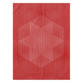 Rote und weiße geometrische Linien Tischdecke