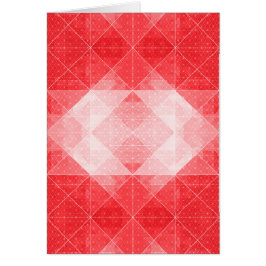 Rote und weiße geometrische Muster-Karte