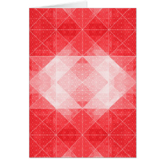 Rote und weiße geometrische Muster-Karte