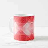 Rote und weiße geometrische Muster-Tasse Kaffeetasse (Vorderseite Links)