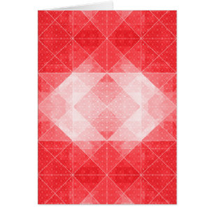 Rote und Weiße Geometrische Musterkarte