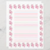 Rote und weiße gestreifte Katzendrucke, Leisten (Vorne/Hinten)