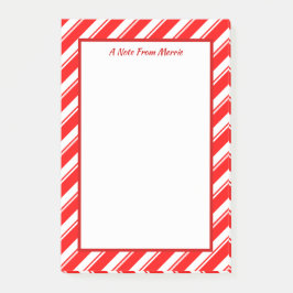 Rote und weiße gestreifte kundenspezifische post-it klebezettel