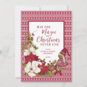 Rote und weiße Gnome Sow Globe Weihnachten (Rückseite)