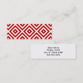 Rote und weiße Granní-Plätze Mini Visitenkarte (Vorne/Hinten)