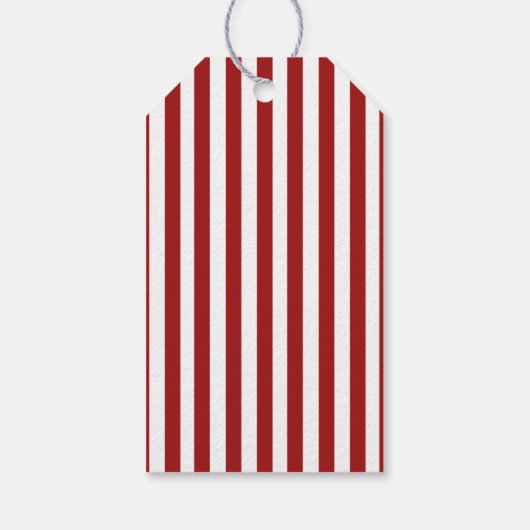 Rote und weiße handgezogene Bow-Hochzeit Geschenkanhänger (Rückseite)