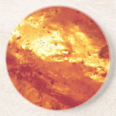 Rote und weiße heiße Lava Getränkeuntersetzer (Vorne)