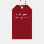 Rote und weiße Herzen auf schwarz Geschenkanhänger (Rückseite)