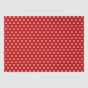 Rote und weiße Herzen Custom Seidenpapier