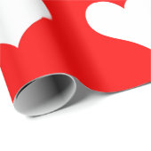 Rote und weiße Herzen einfach Geschenkpapier (Rolleneckpunkt)