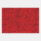 Rote und weiße Herzen Geschenkpapier Set (Vorderseite 2)