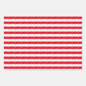 Rote und weiße Herzen Geschenkpapier Set (Vorderseite 2)