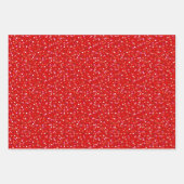 Rote und weiße Herzen Geschenkpapier Set (Vorderseite)