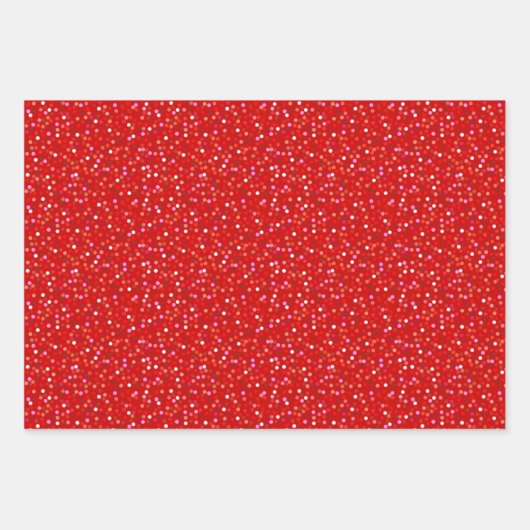 Rote und weiße Herzen Geschenkpapier Set (Vorderseite)