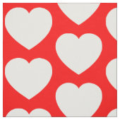 Rote und weiße Herzen Stoff (Muster)