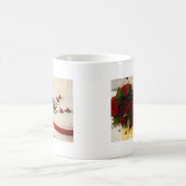 Rote und weiße Hochzeitstorte Kaffeetasse (Mittel)
