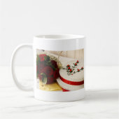 Rote und weiße Hochzeitstorte Kaffeetasse (Links)