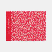 Rote und weiße Holly Berries | PERSONALISIERT Fleecedecke (Vorderseite (Horizontal))