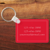 Rote und weiße Hummer-Monogramm Schlüsselanhänger (Rückseite)