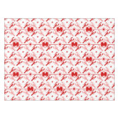 Rote und weiße Hummer und Monogramm | Leben am Mee Tischdecke (Vorderseite (Horizontal))