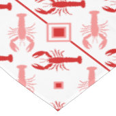 Rote und weiße Hummer und Monogramm | Leben am Mee Tischdecke (Schrägansicht)