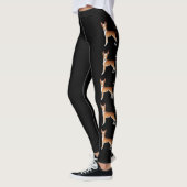 Rote und weiße Ibizan-Hunde glatter Coat Cartoon H Leggings (Links)