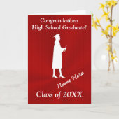 Rote und weiße, individuell anpassbare Abschluss-K Karte (Gelbe Blume)