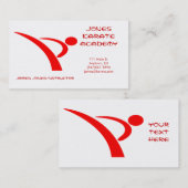 Rote und weiße Kampfkunst-Visitenkarte Visitenkarte (Vorne/Hinten)