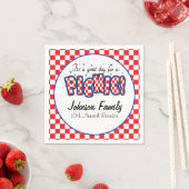 Rote und weiße karierte Quadrate | Picnic Serviette (Beispiel)