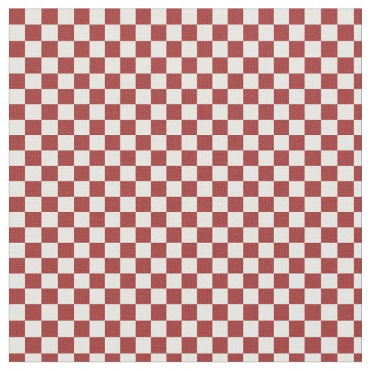 Rote und weiße karierte Quadrate Stoff (Nahaufnahme)