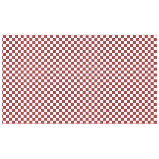 Rote und weiße karierte Quadrate Tischdecke (Vorderseite (Horizontal))