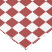 Rote und weiße karierte Quadrate Tischdecke (Schrägansicht)