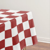 Rote und weiße karierte Quadrate Tischdecke (Beispiel)