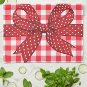 Rote und weiße Karos Geschirrtuch (Gefaltet)