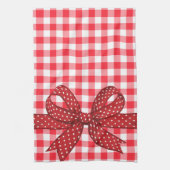 Rote und weiße Karos Geschirrtuch (Vertikal)
