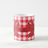 Rote und weiße Karos Kaffeetasse (Mittel)
