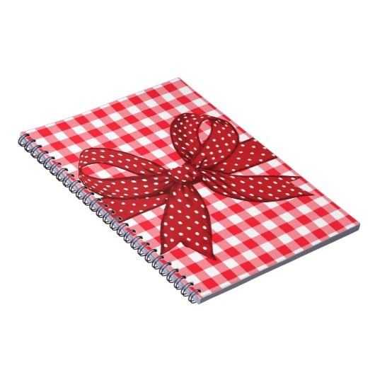 Rote und weiße Karos Notizblock (Rechte Seite)