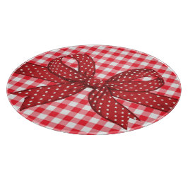 Rote und weiße Karos Schneidebrett