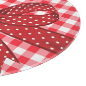 Rote und weiße Karos Schneidebrett (Ecke)