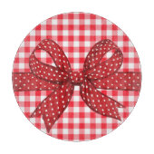 Rote und weiße Karos Schneidebrett (Vorderseite)
